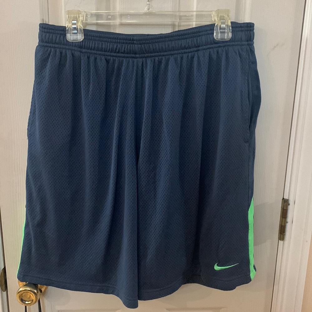 Blue Nike gym shorts